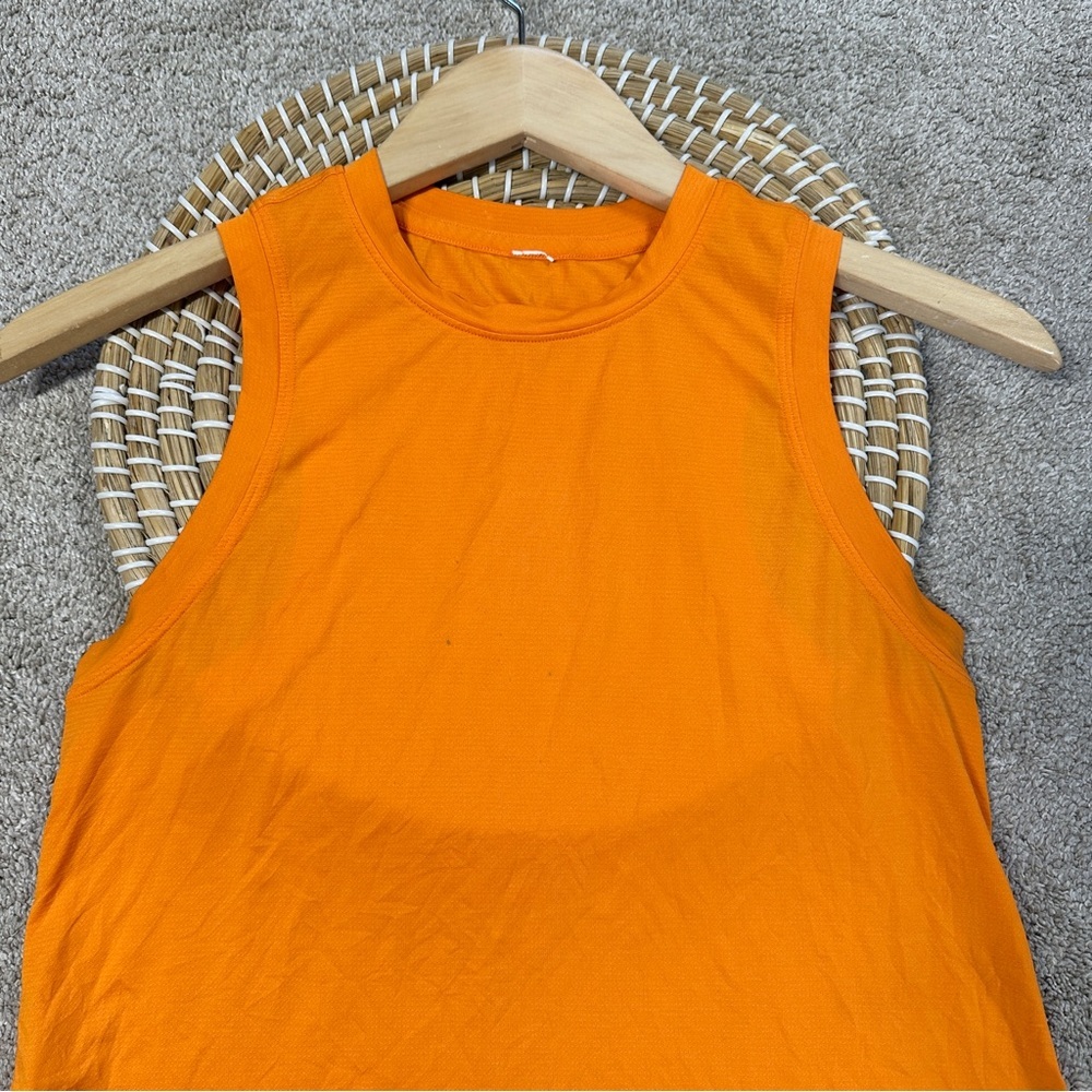 Lululemon Women’s Ultralight Waist-Length Tank Top Sleeveleee in Orange Size 2 - Picture 4 of 12